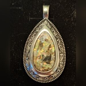 Sterling silver and abalone  pendant